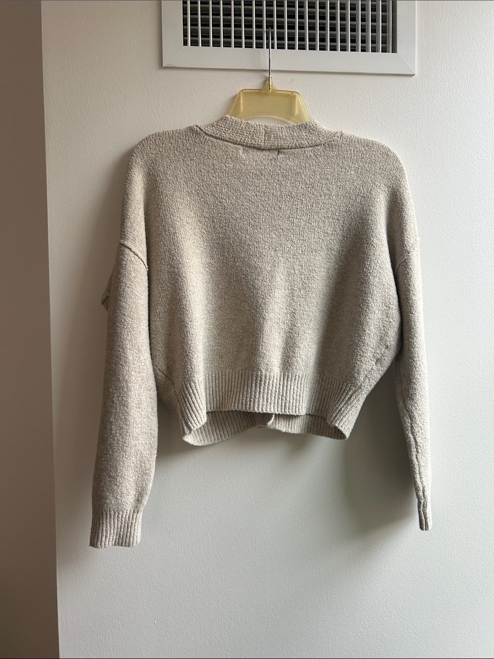 Love Tree Cream Cropped Cardigan Sweater - Picture 2 of 3